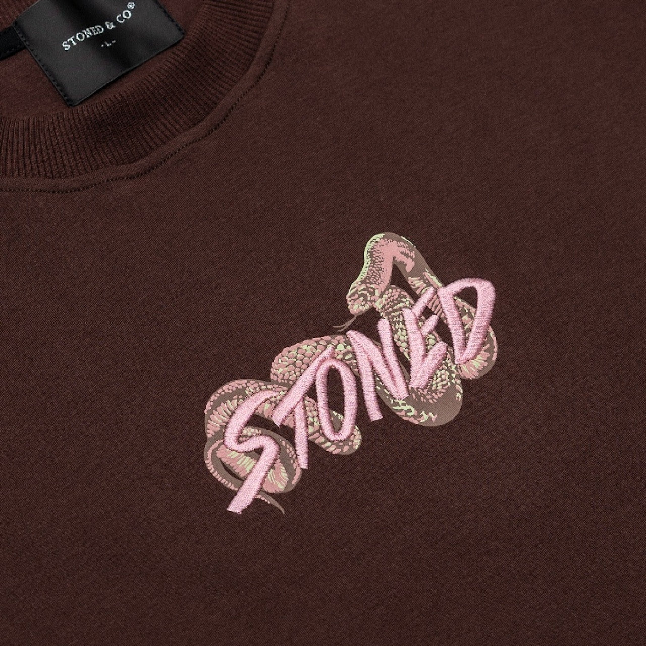 Stoned | Genetic Snake Tee Brown