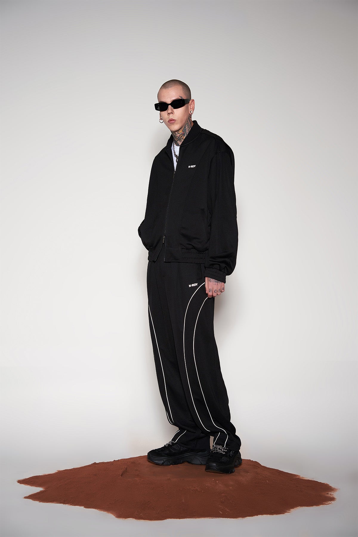 NERDY | Piping Wide Track Pants Black – SWAGANZ