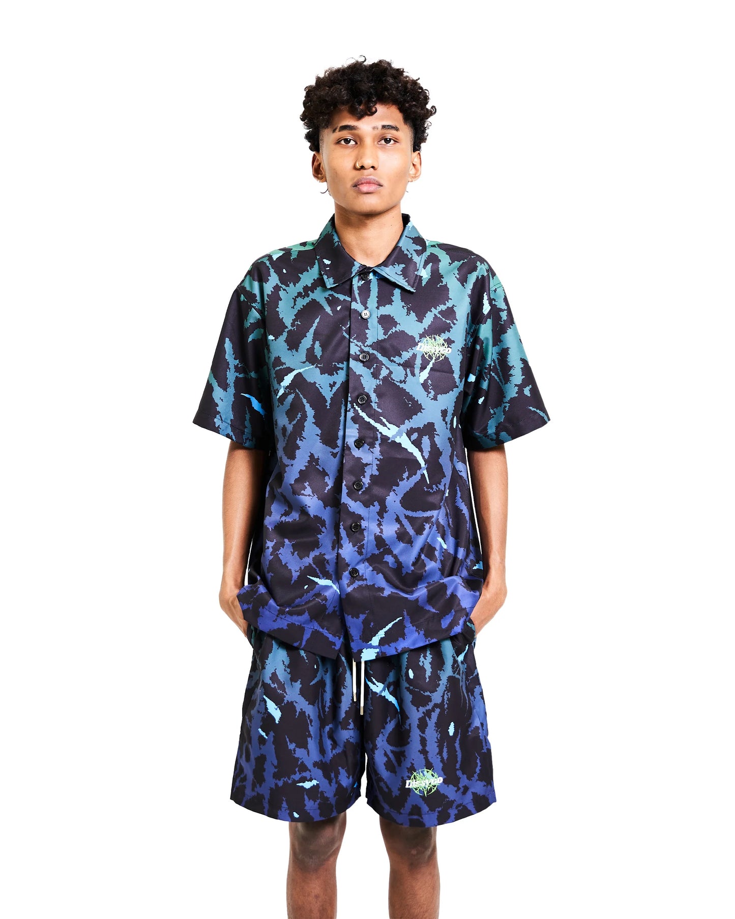 Dissyco x Nestwo | Vine Print Pants Blue