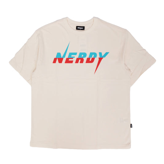 NERDY | Lighting Logo 1/2 Sleeve T-Shirt Cream