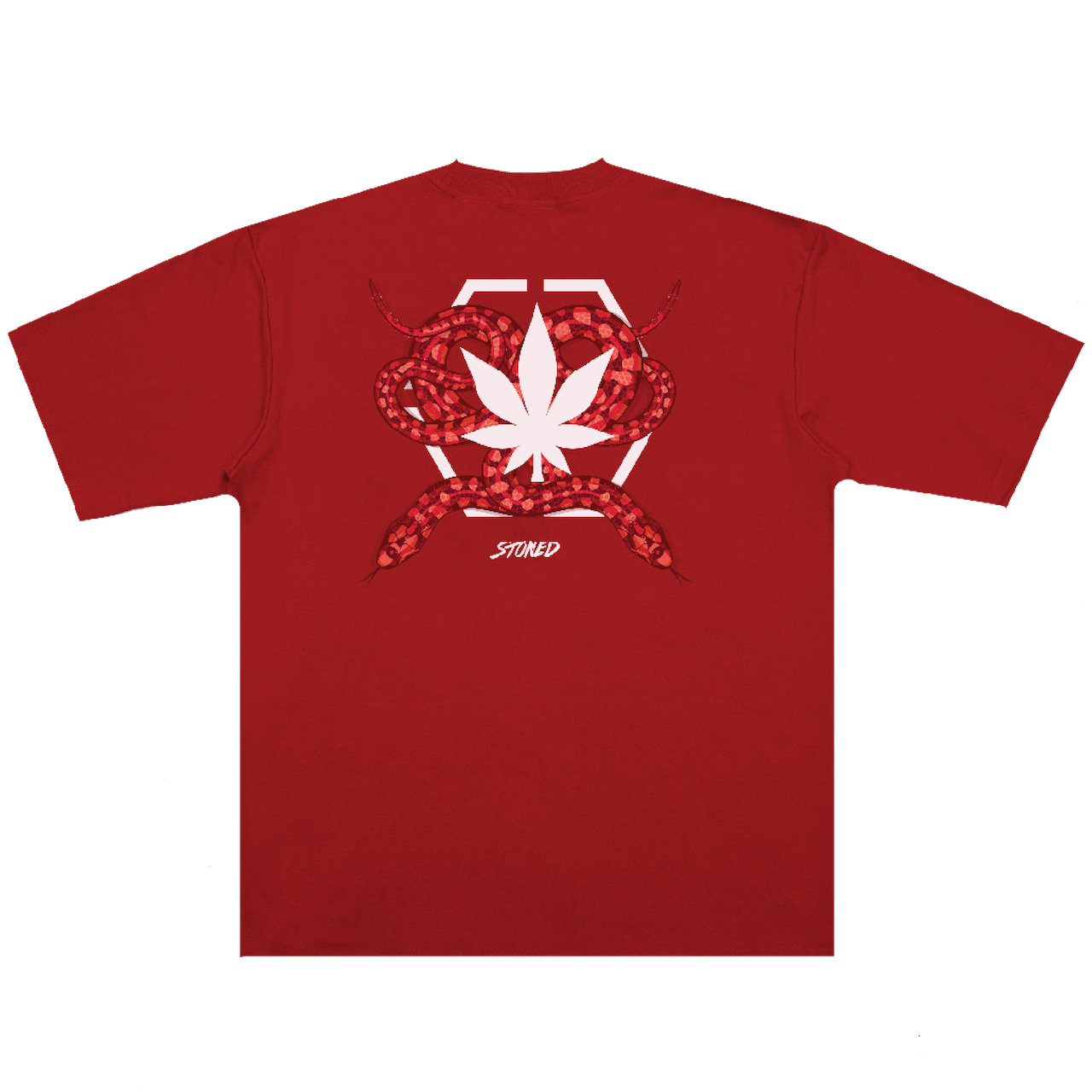 Stoned | Hexagon Snake Tee Red