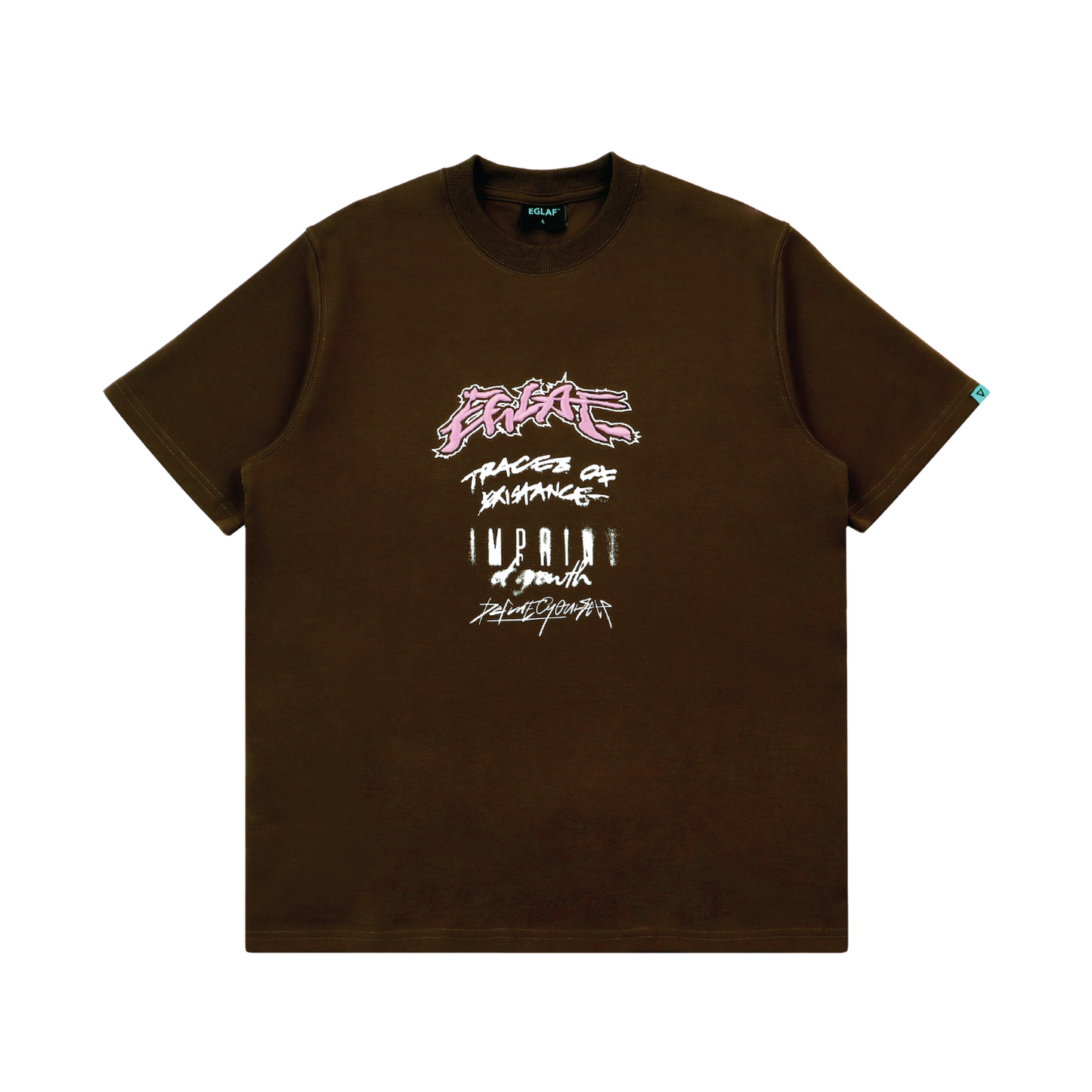 EGLAF | Fragments Mixed Typo Tee Brown