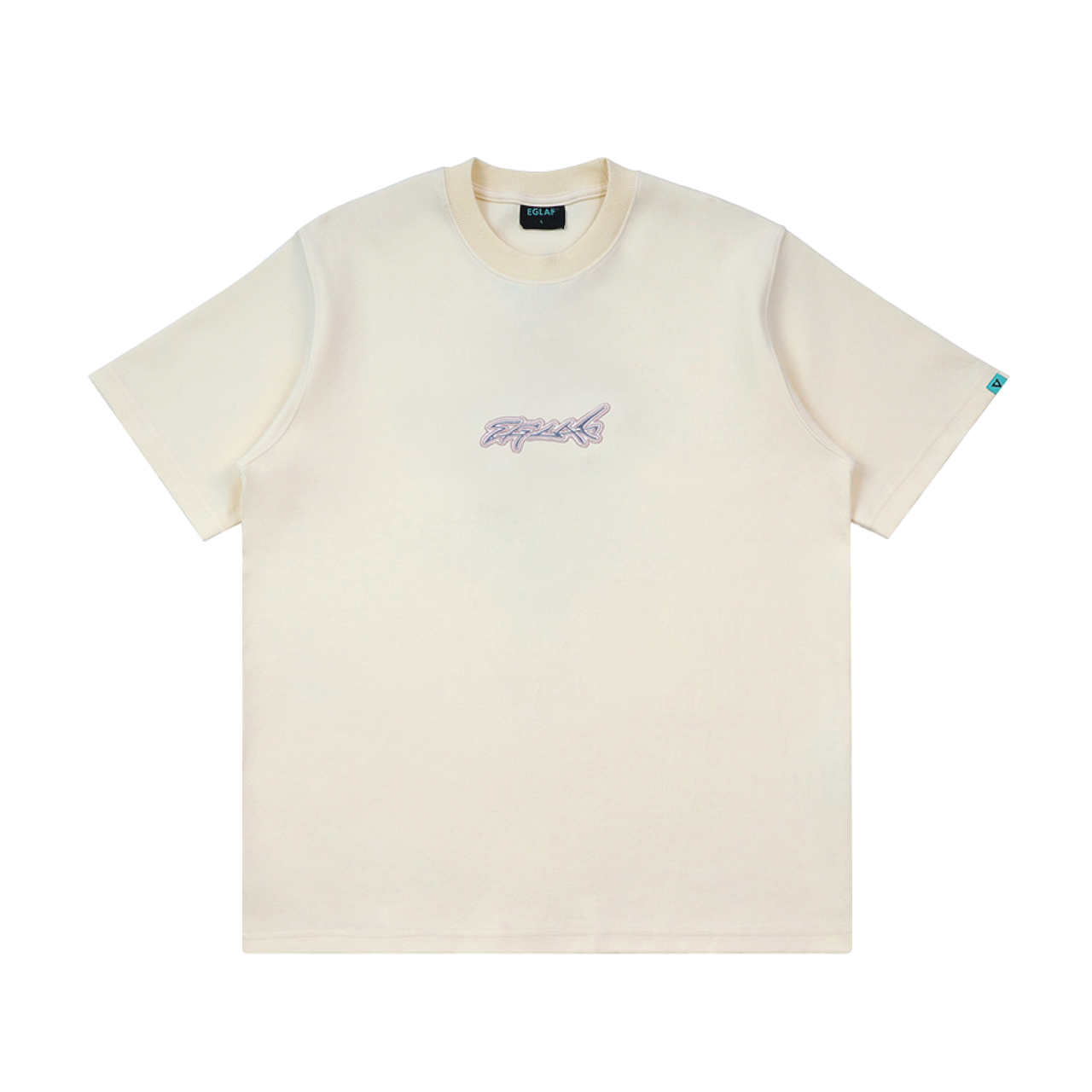 EGLAF | Serpent Logo Tee Cream White/Grey Purple