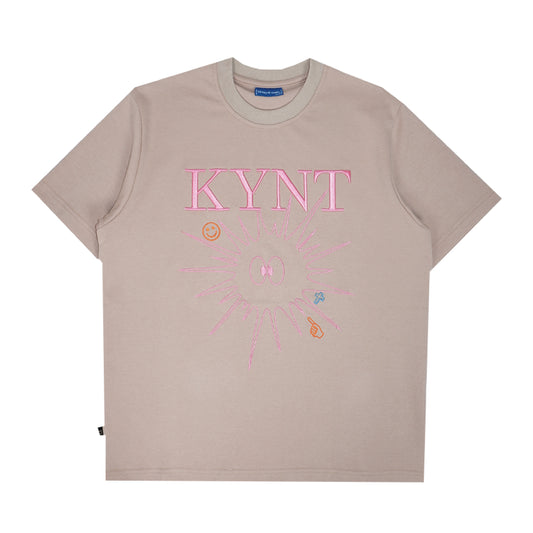 KEYNOTE | Embroidery Echinoidea Tee (Brown/Pink)