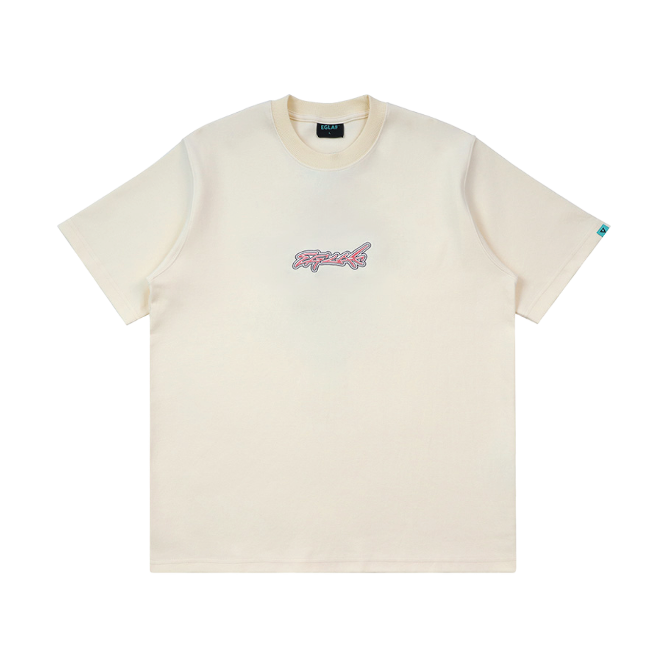 EGLAF | Serpent Logo Tee Cream White/Pink Black