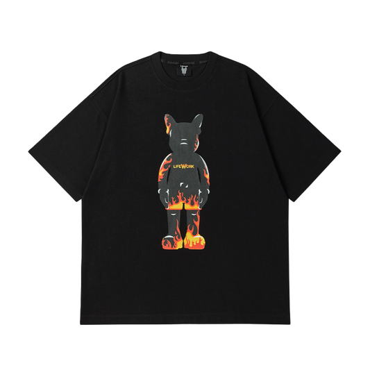 LifeWork | Flame Figure S/S T-Shirt Black