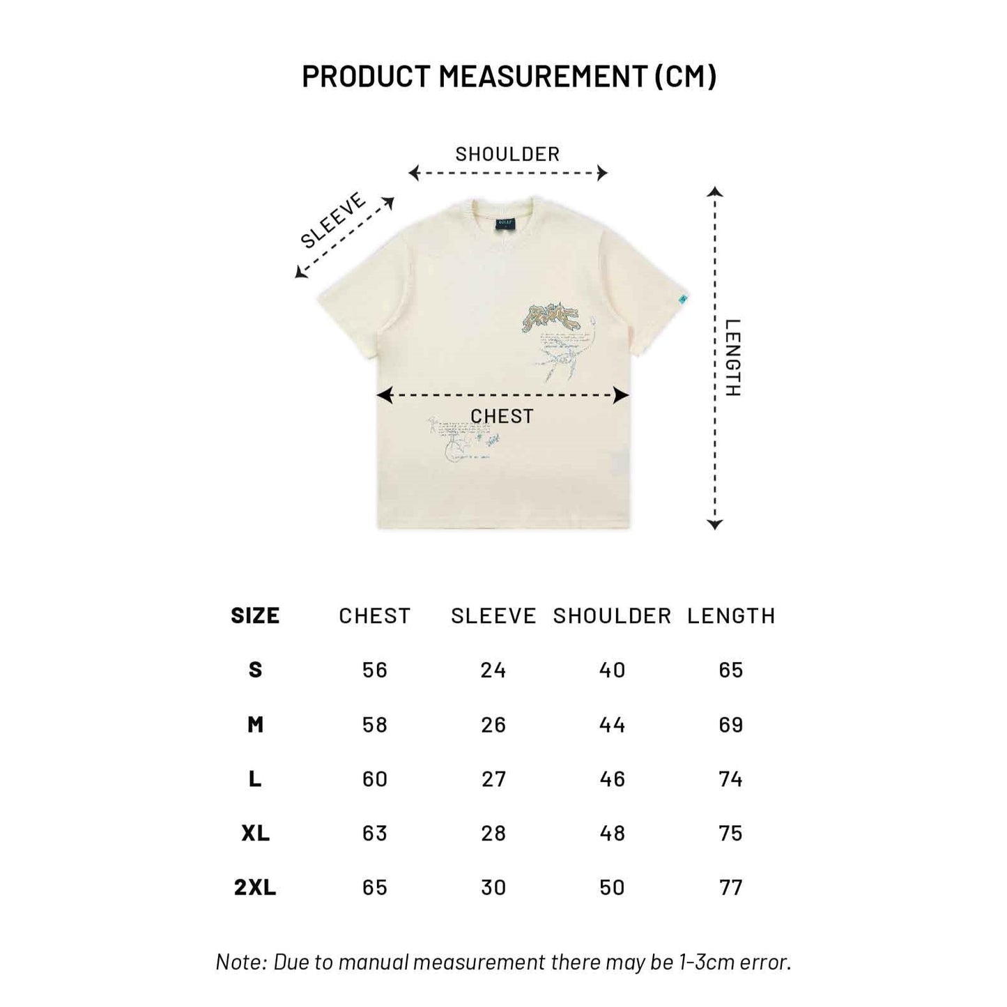 EGLAF | Fragments Journal Tee Cream White