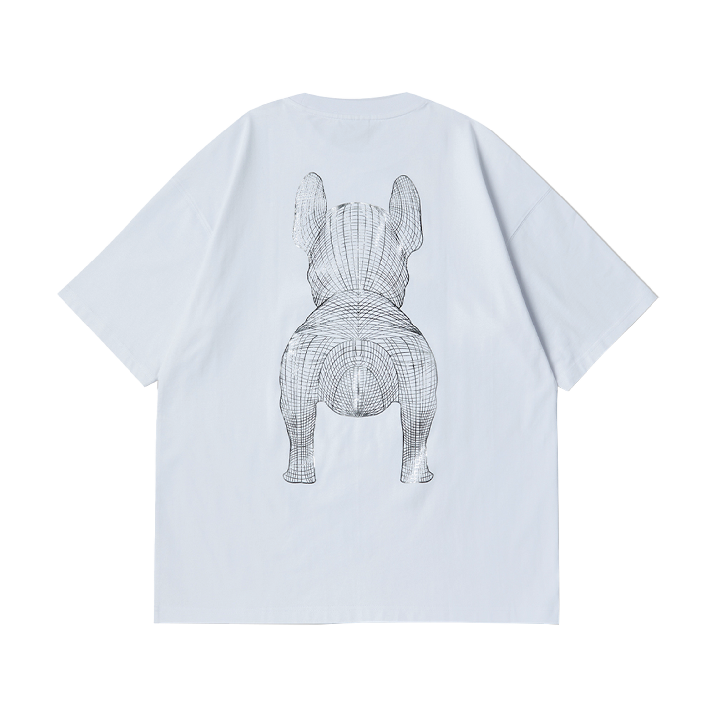 LifeWork | Gold Silver Dog S/S T-Shirt White Silver