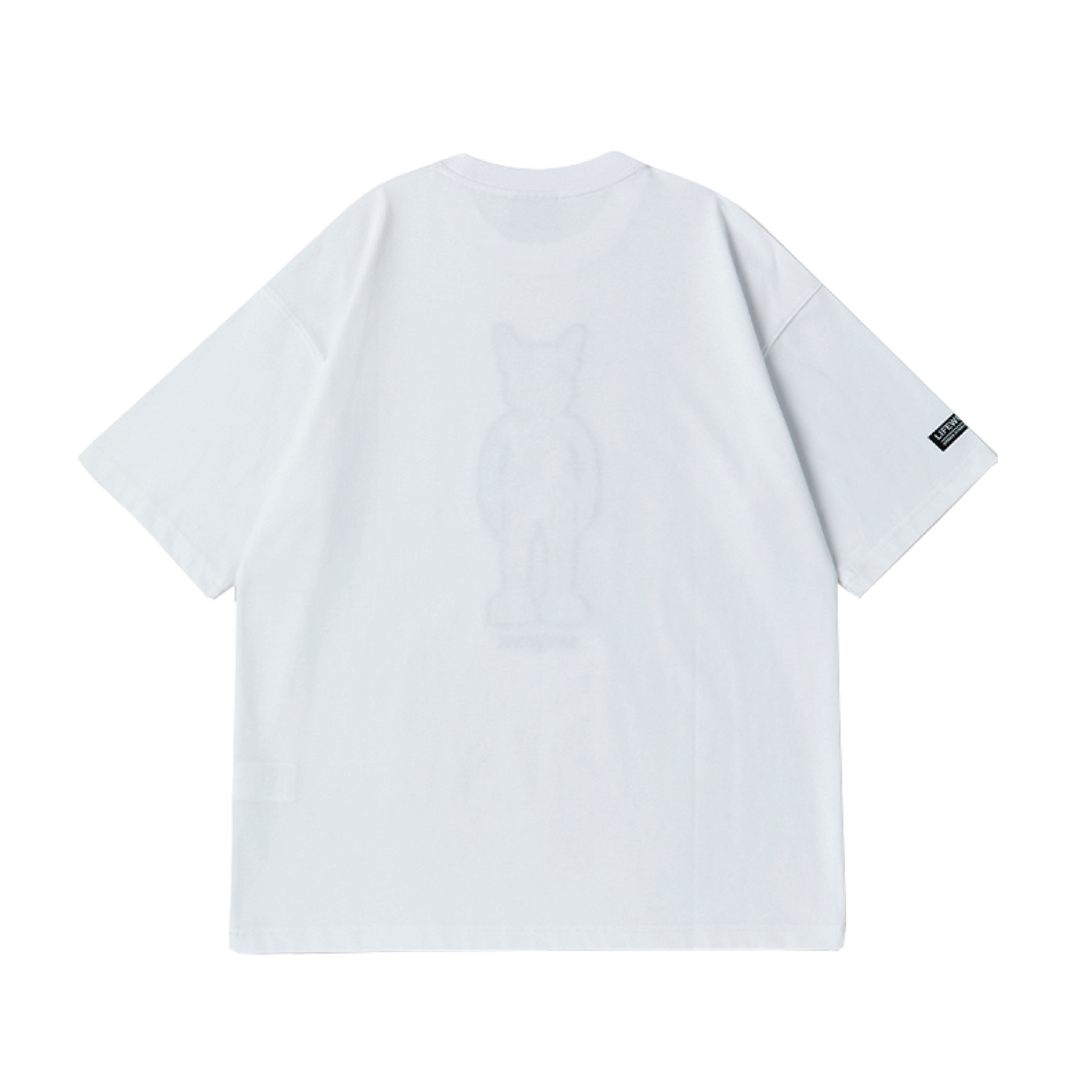 LifeWork | Embroidered Mono Figure S/S T-Shirt White