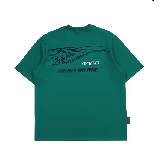 TRUST NO ONE | Raised Dragon Modern Craft Tee Green