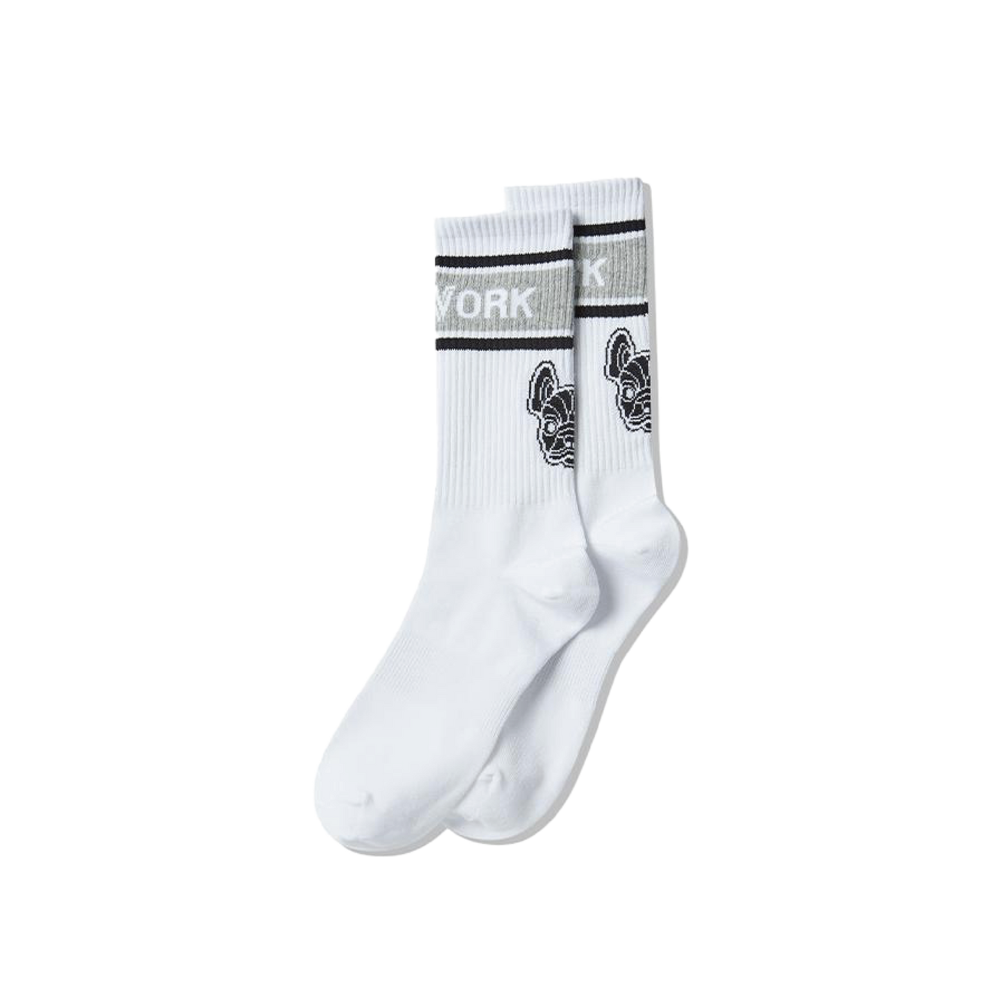 LifeWork | Baekradok New Crew Socks White