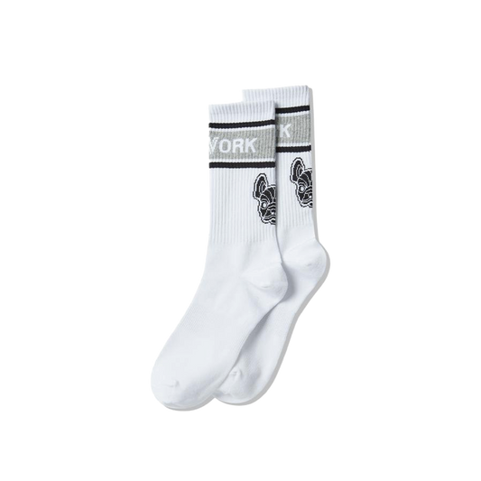 LifeWork | Baekradok New Crew Socks White