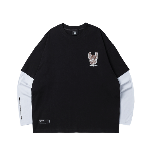 LifeWork | Radok Layered L/S T-Shirt Black