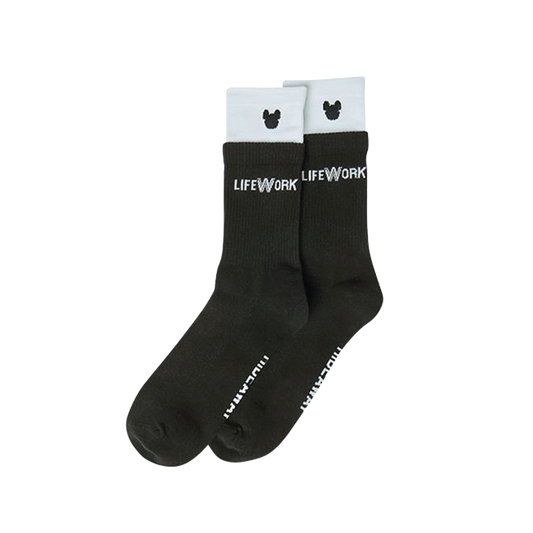 LifeWork | Double Rib Crux Socks Black