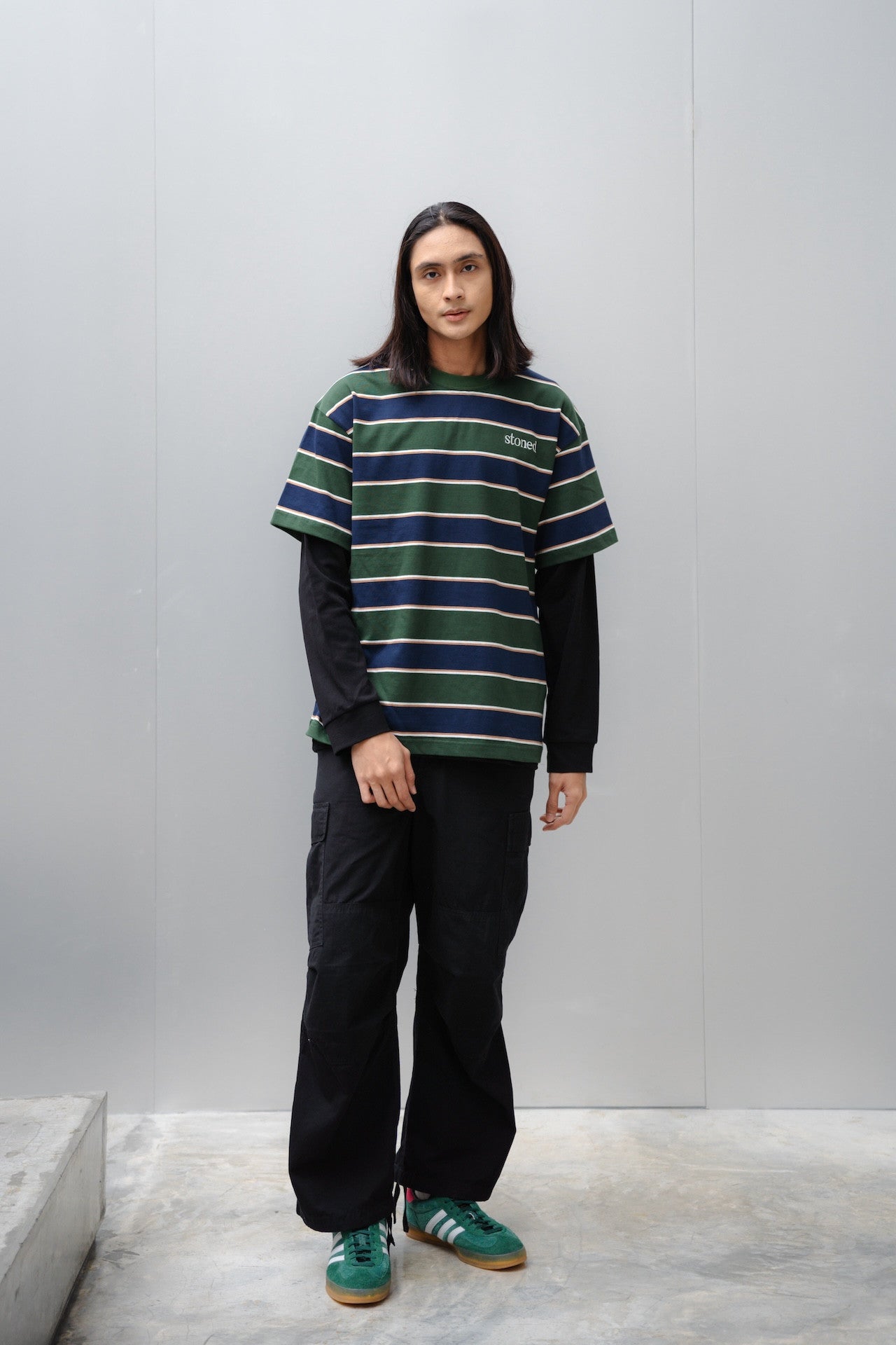 Stoned Originals | Stripes Navy/Green