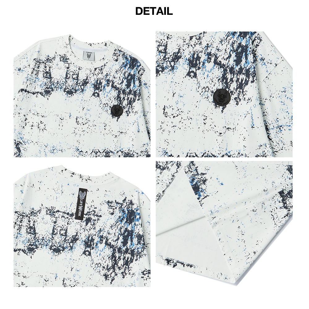 LifeWork | Splatter S/S T-Shirt Light Grey