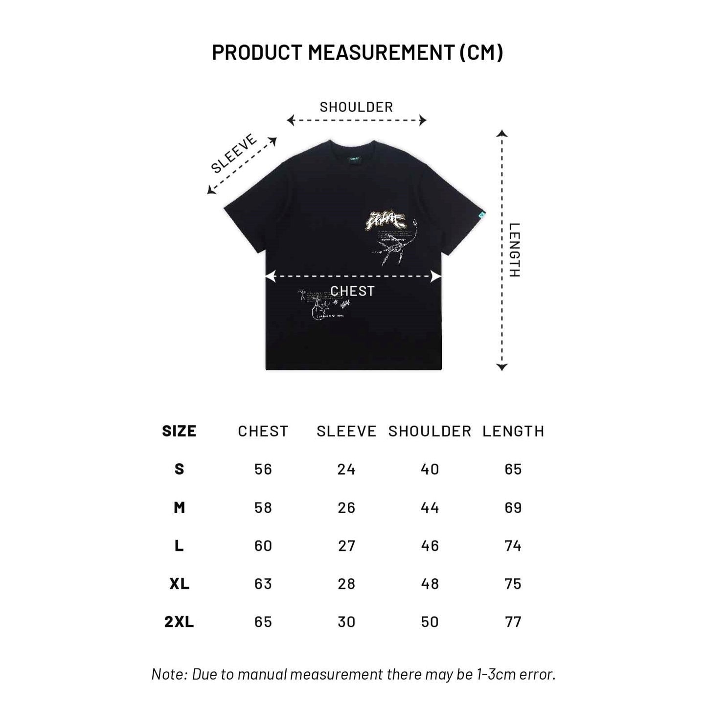 EGLAF | Fragments Journal Tee Black