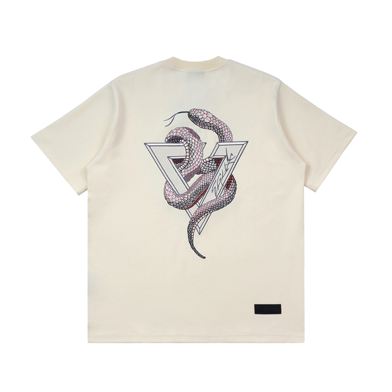 EGLAF | Serpent Logo Tee Cream White/Pink Black