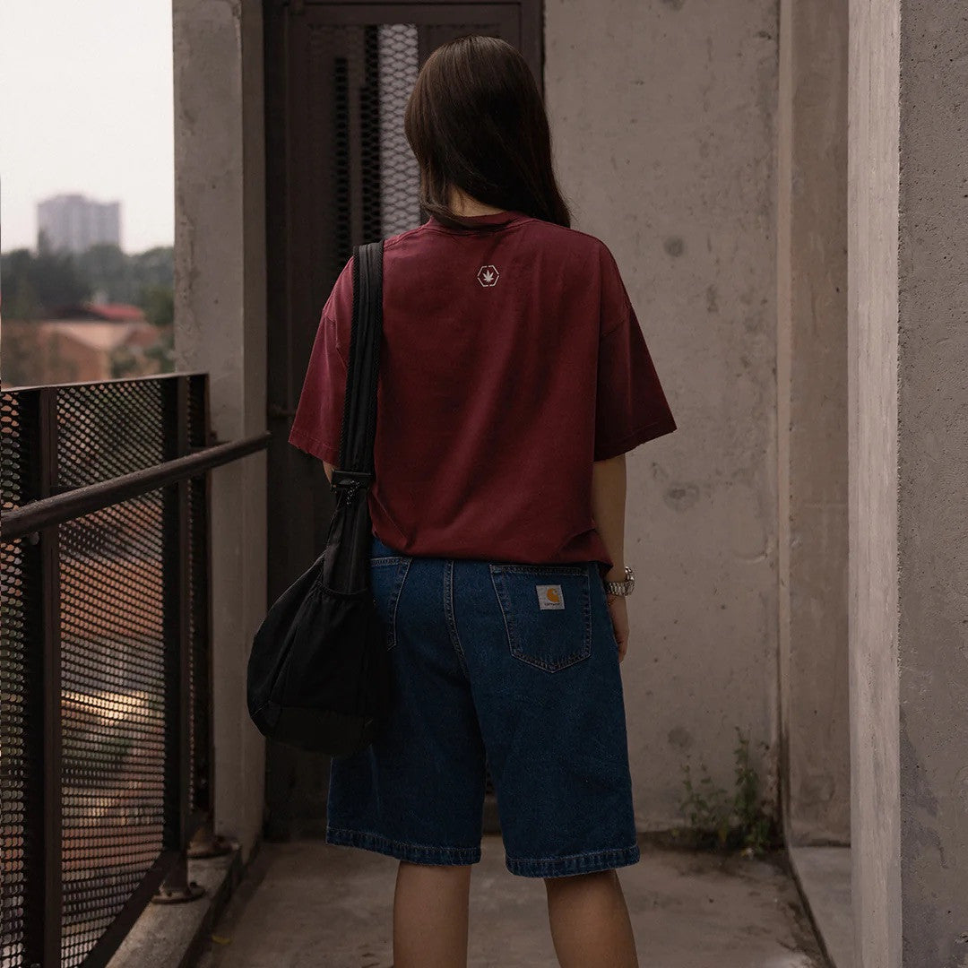 Stoned Euphoria | Washed Tee Maroon