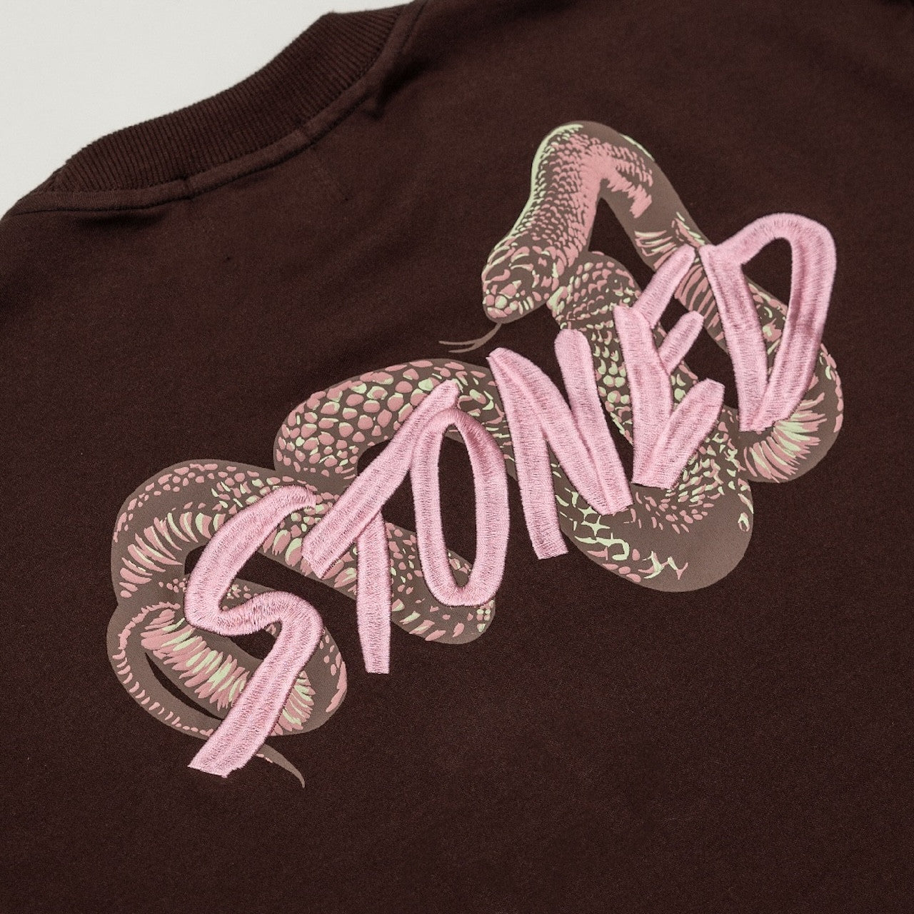 Stoned | Genetic Snake Tee Brown