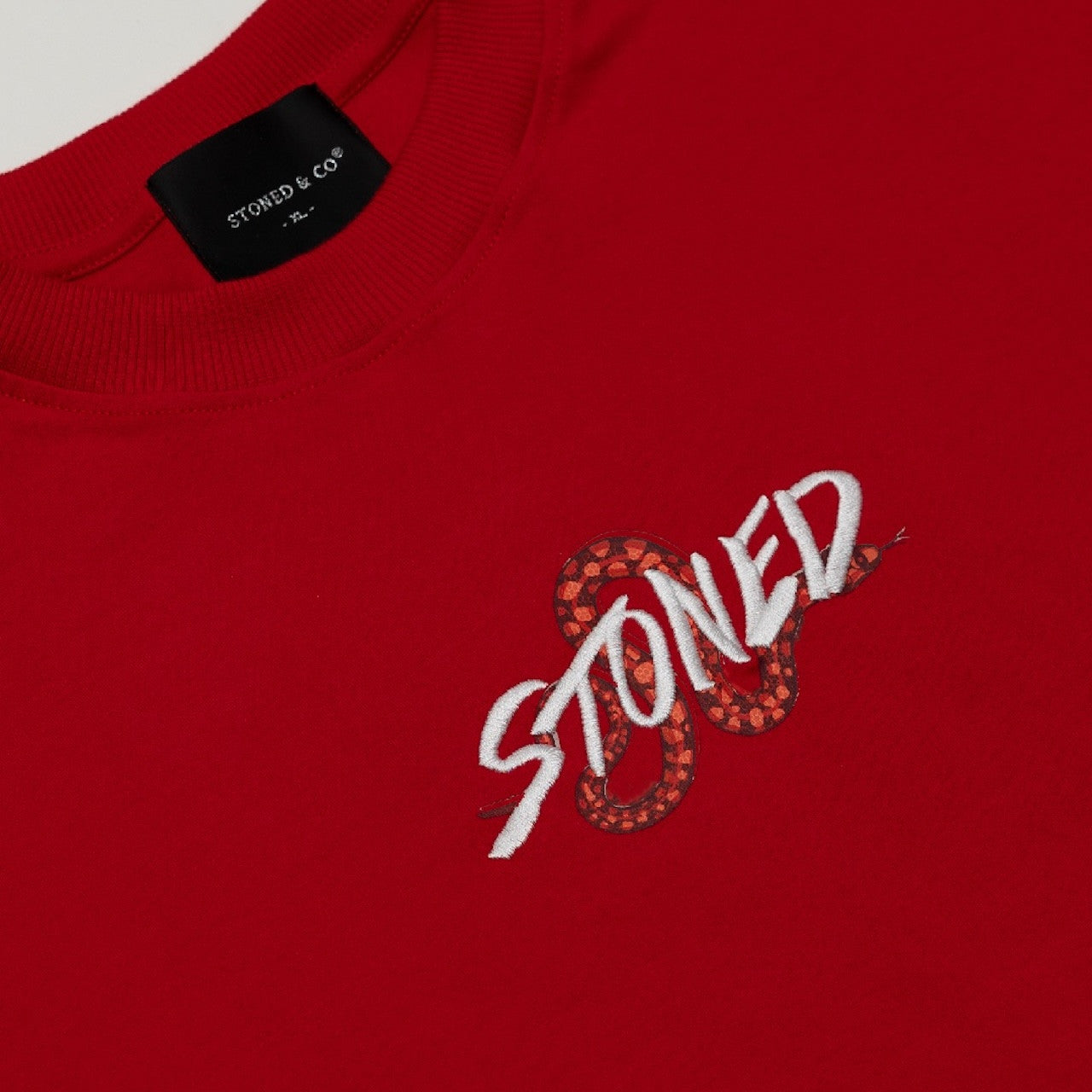 Stoned | Hexagon Snake Tee Red