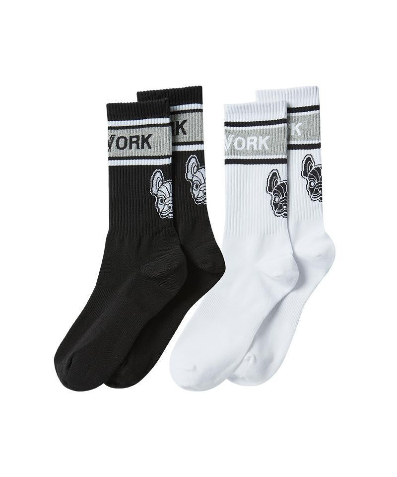 LifeWork | Baekradok New Crew Socks White