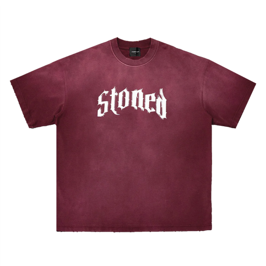 Stoned Euphoria | Washed Tee Maroon