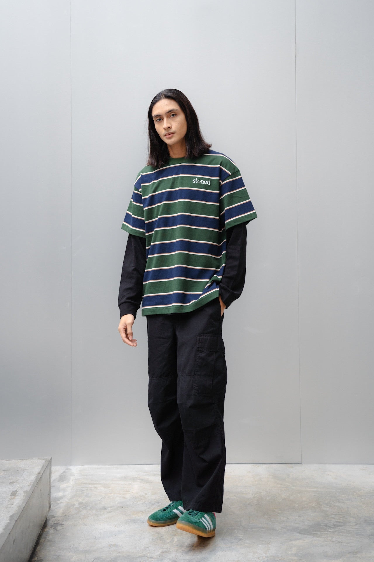 Stoned Originals | Stripes Navy/Green