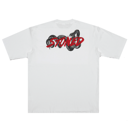 Stoned | Genetic Snake Tee White