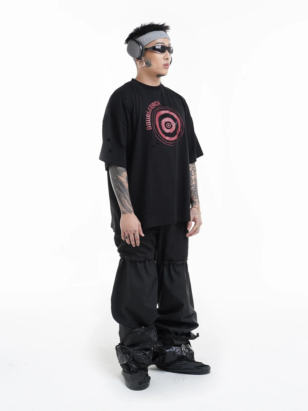 Doubleback | Archery Oversized T-Shirt Black