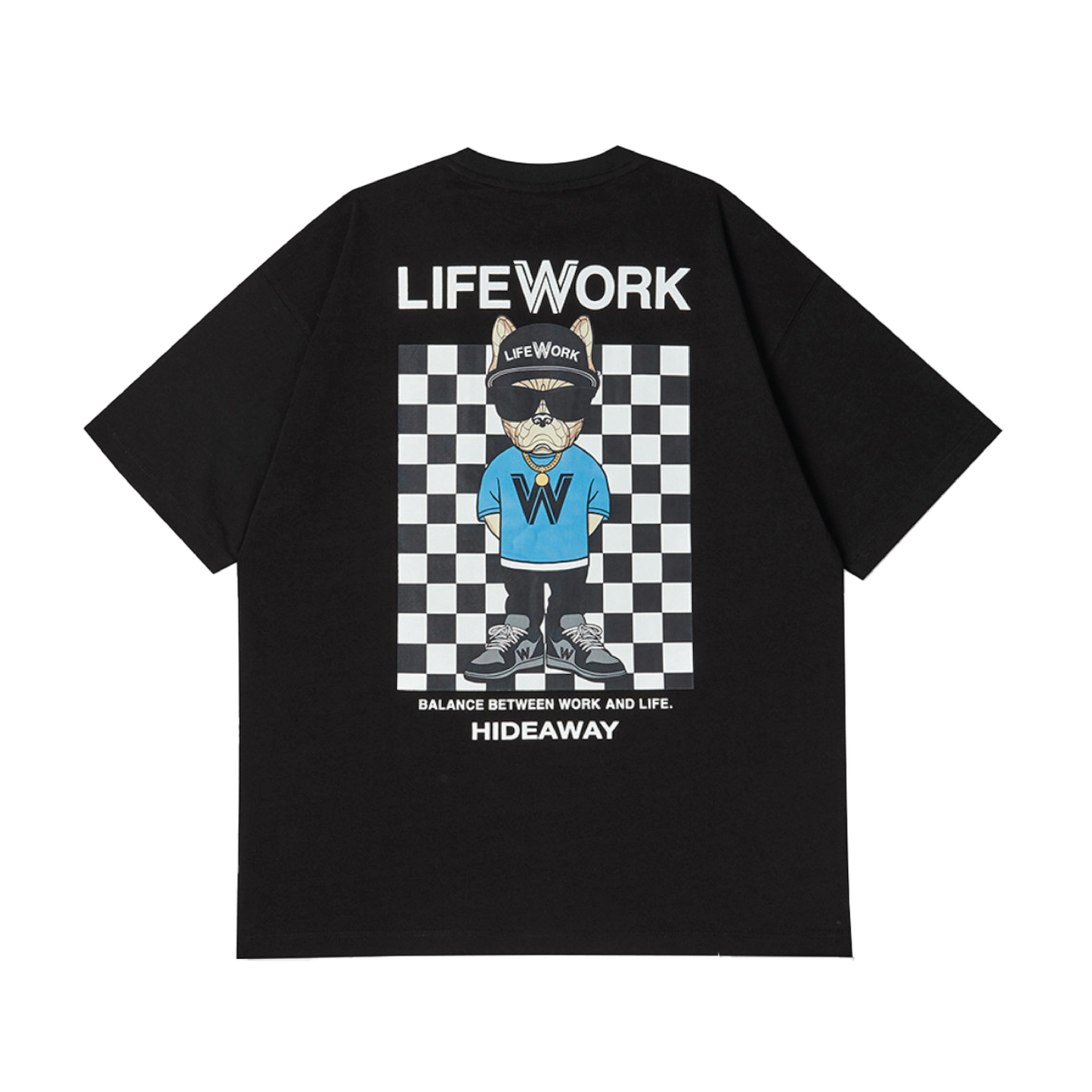 LifeWork | Checkerboard Hipdok S/S T-Shirt Black