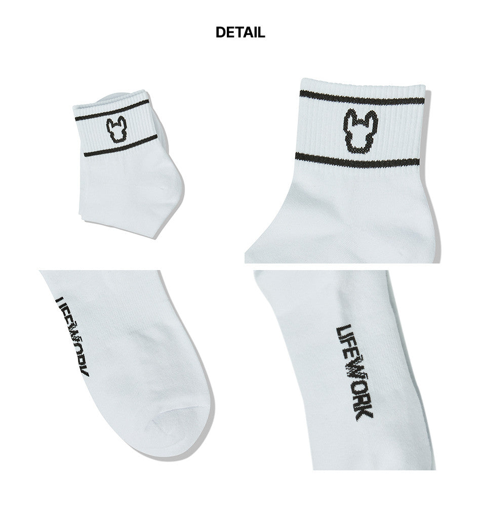 LifeWork | Radok Striped Socks White