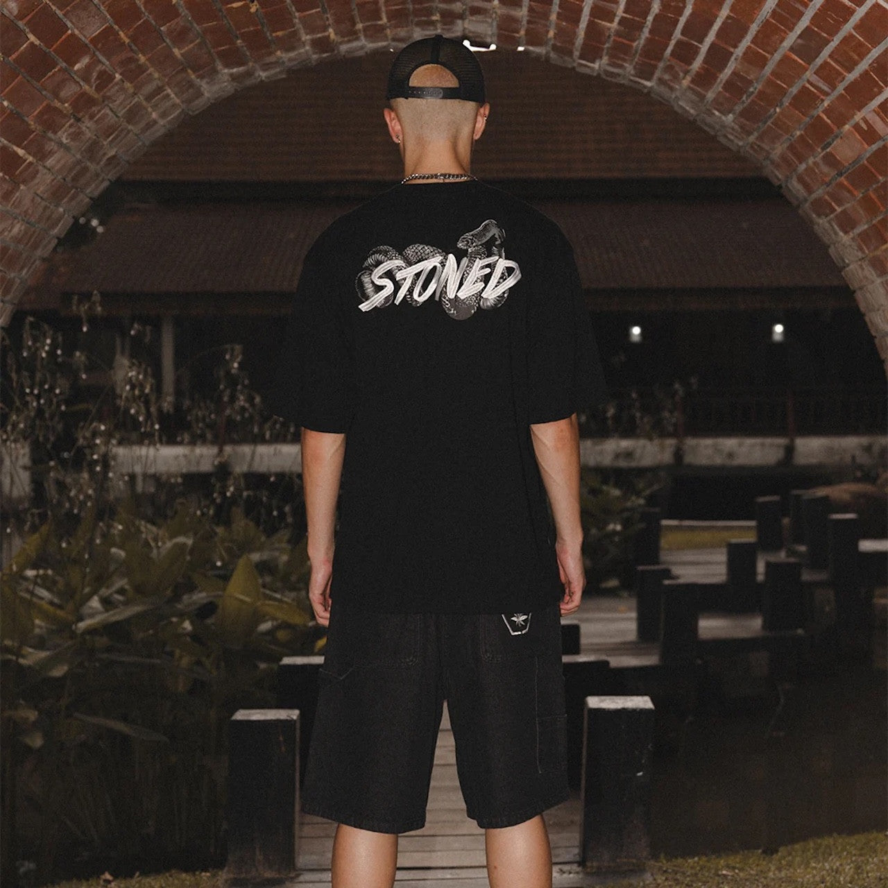 Stoned | Genetic Snake Tee Black