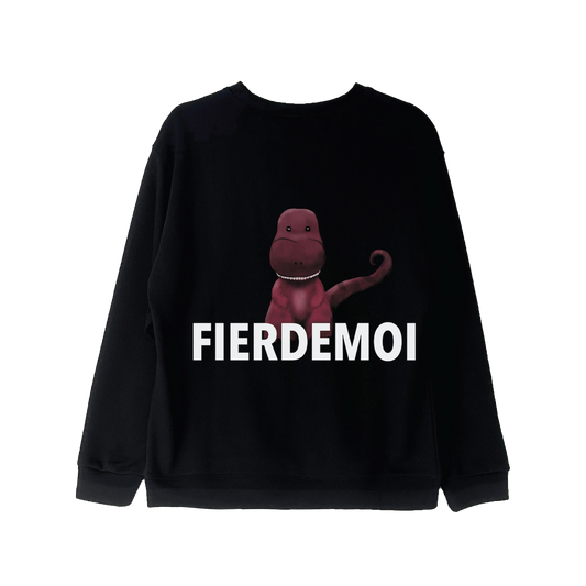 FIER DE MOI | Cute Dragon Print Long Sleeve Sweatshirt Black