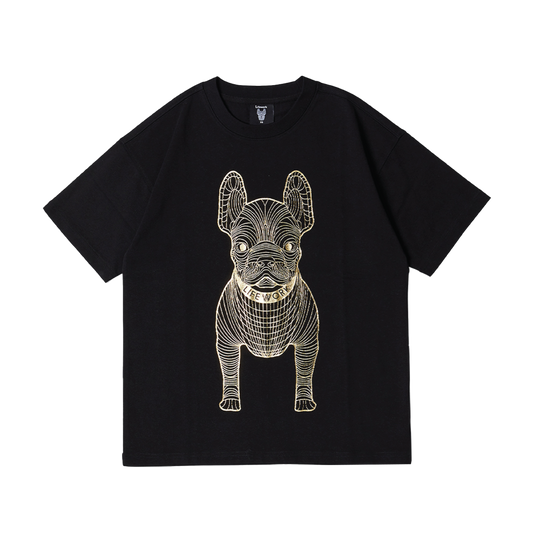 LifeWork | Gold Silver Dog S/S T-Shirt Black Gold