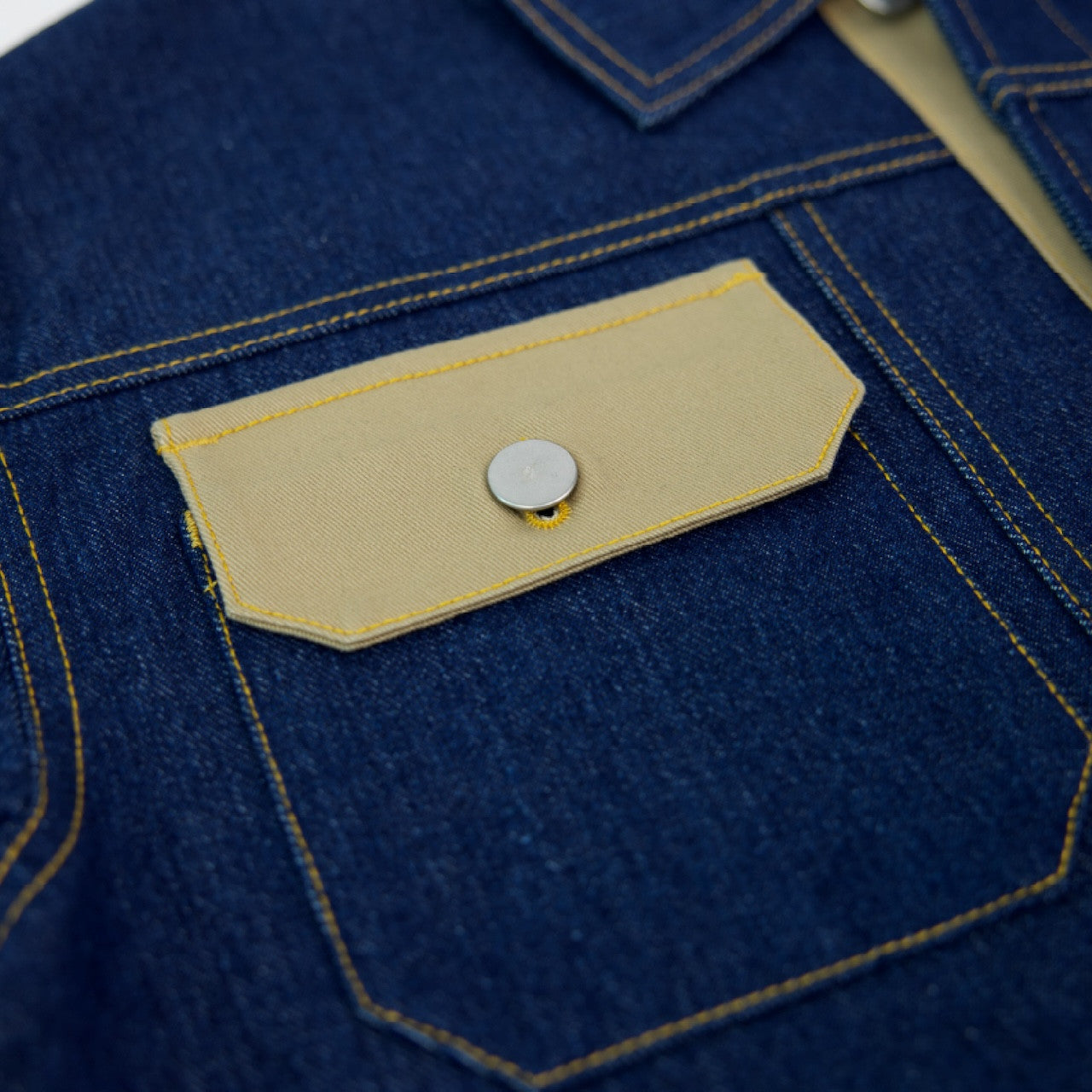 KEYNOTE | Denim Patch Jacket Blue