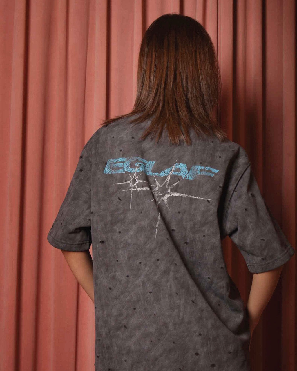 EGLAF | Stars Print Tee Light Grey