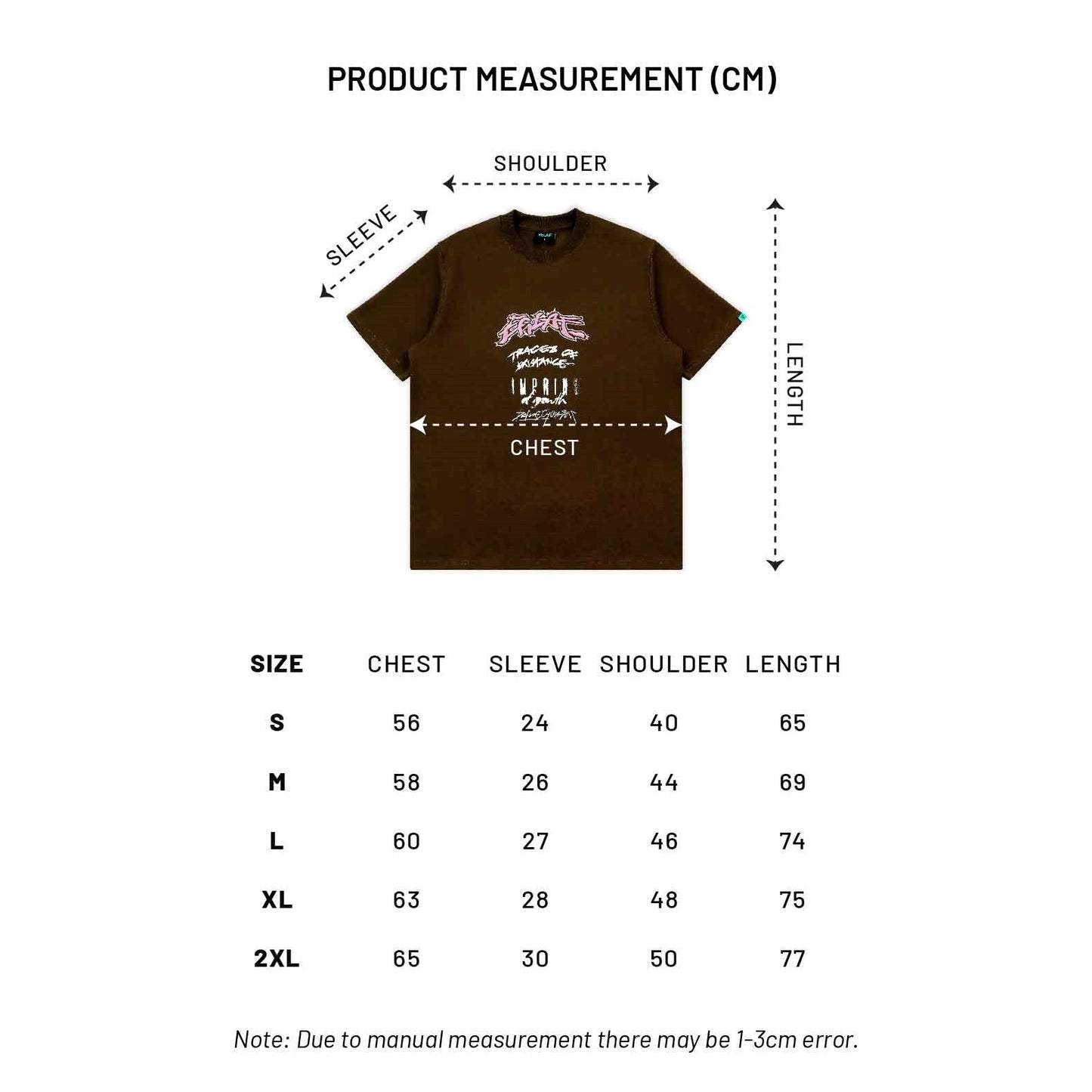 EGLAF | Fragments Mixed Typo Tee Brown