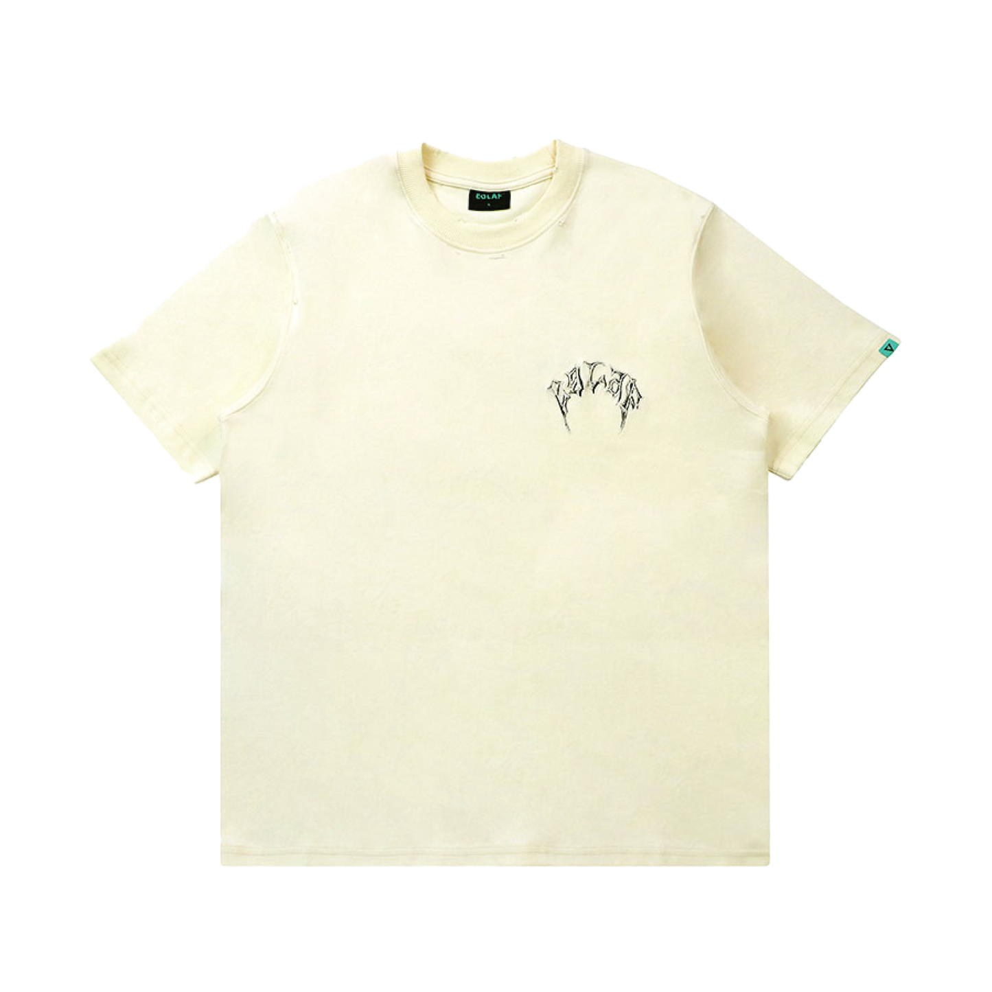 EGLAF | RC Embroidery Logo Tee Cream White