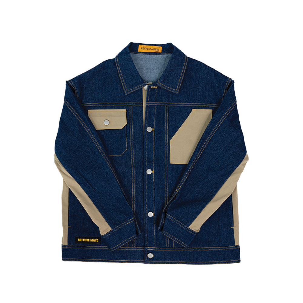 KEYNOTE | Denim Patch Jacket Blue