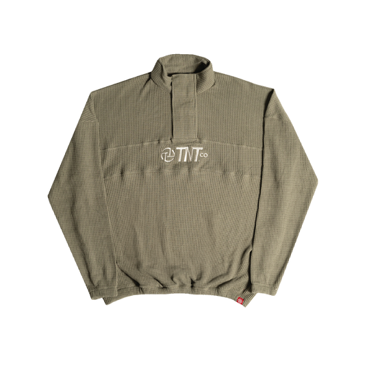 TNTCO | Logo Waffle Pullover Olive