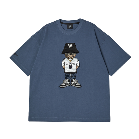 LifeWork | Hipdok Applique S/S T-Shirt Navy