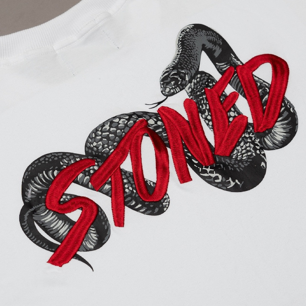 Stoned | Genetic Snake Tee White