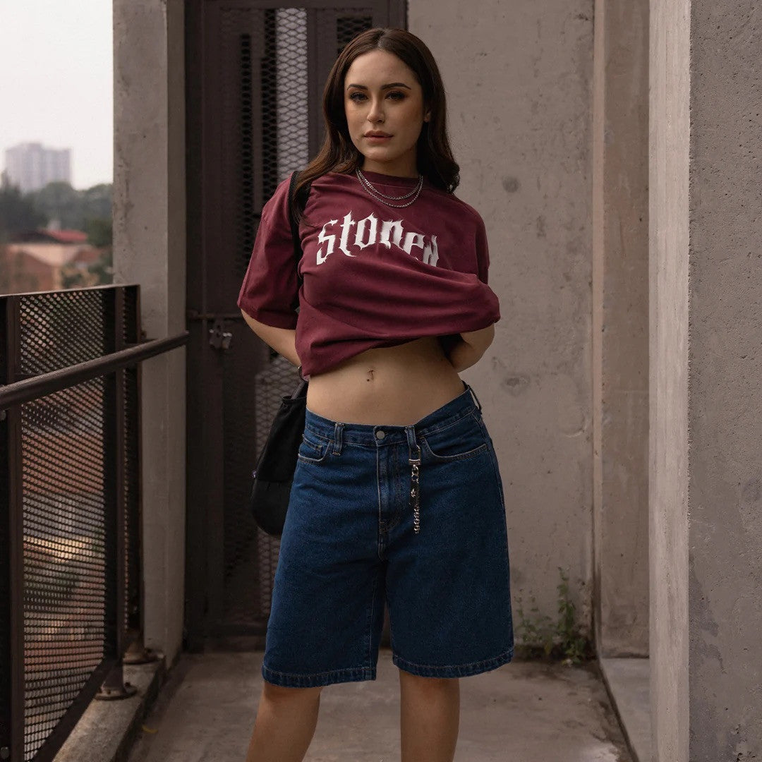 Stoned Euphoria | Washed Tee Maroon