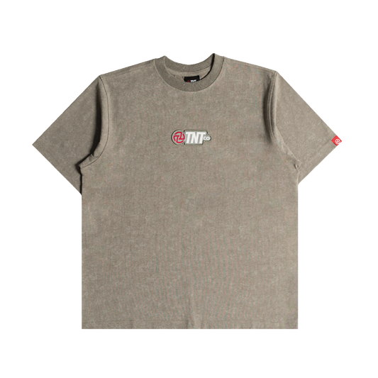 TNTCO | Acid Washed Logo Tee Light Brown