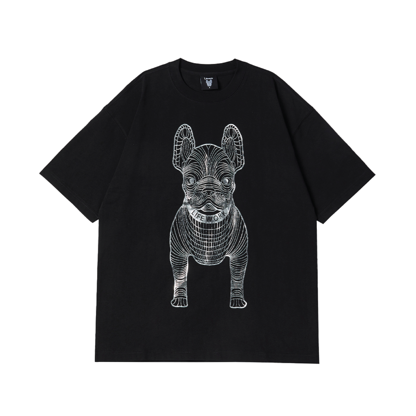 LifeWork | Gold Silver Dog S/S T-Shirt Black Silver