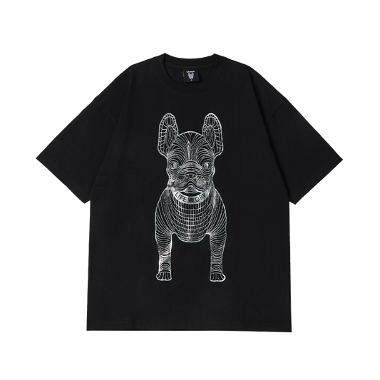 LifeWork | Gold Silver Dog S/S T-Shirt Black Silver