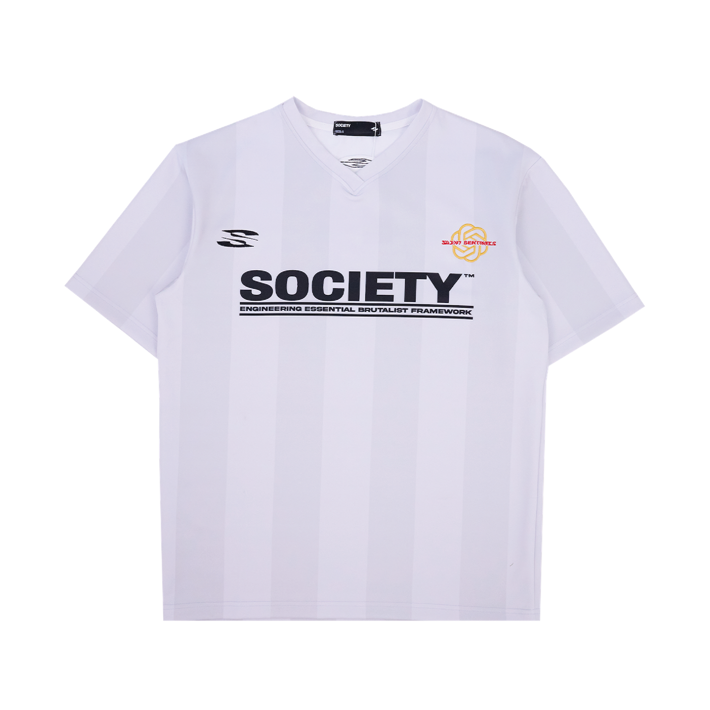 Society | ⁠Striped Jersey White/Grey