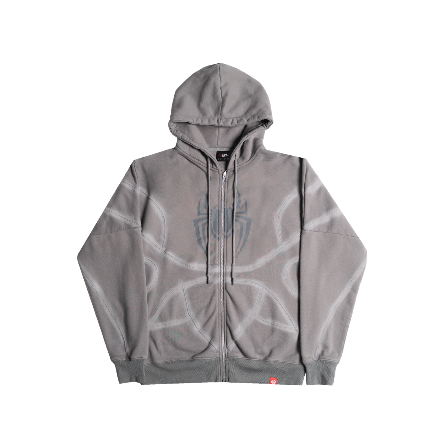 TNTCO | Web Zipped Hoodie Grey