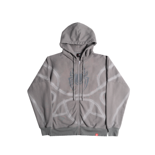 TNTCO | Web Zipped Hoodie Grey